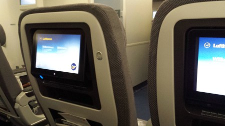 Lufthansa premium economy seat back