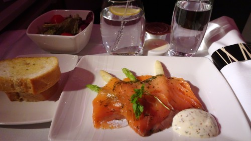 Cathay Pacific Business Class Entree