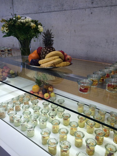 SWISS business lounge food