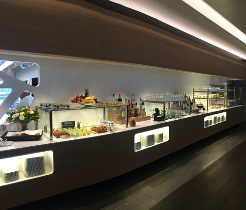 Swiss business lounge buffet