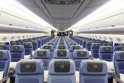 Lufthansa A350 Economy seats.