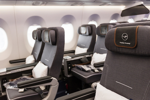 Lufthansa A350 Premium Economy seats.