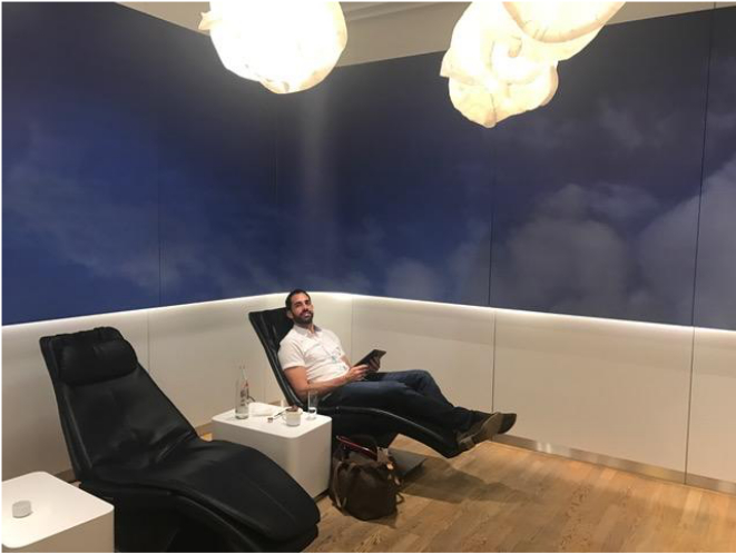 Lufthansa Senator's Lounge in Frankfurt.