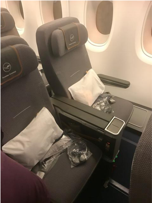 Lufthansa Premium Economy Seat.