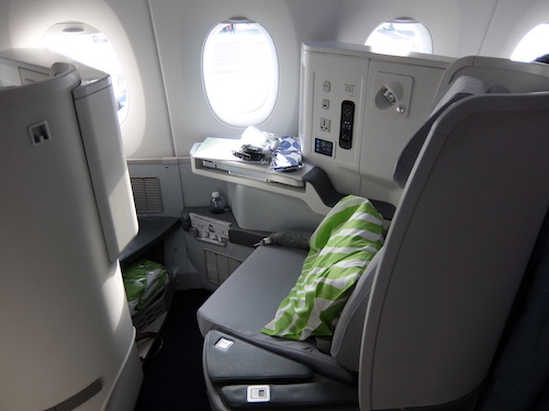 Finnair business class window seat.