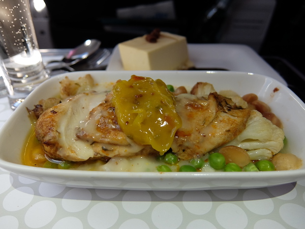 Air New Zealand premium economy Lunch - Paprika Chicken Main