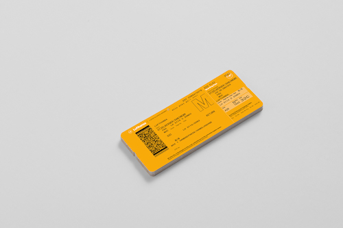 Boarding cards in the signature Lufthansa accent yellow
