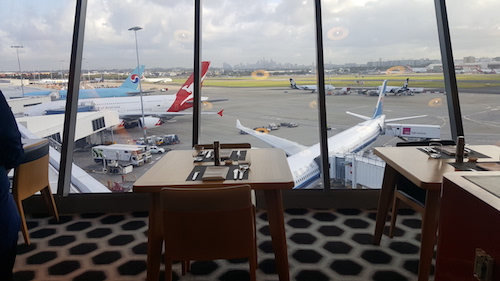 Breathtaking views over the tarmac and to Sydney beyond.