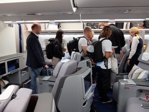The second business class cabin consists of just 2 rows.