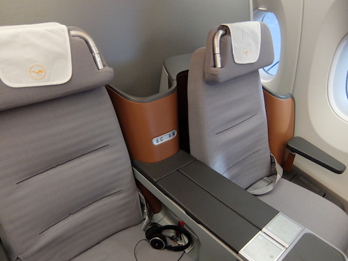 Lufthansa business class seats.