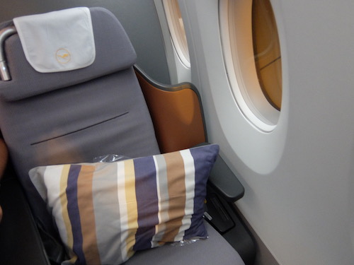 Lufthansa business class seats.