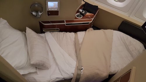 Qantas first class bed.