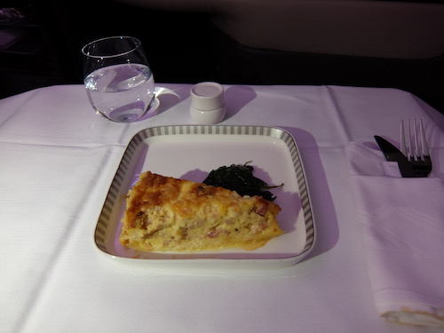 Afternoon refreshment of quiche.