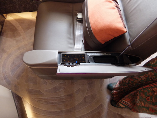 Controls to move the chair are found on a panel inside the arm.