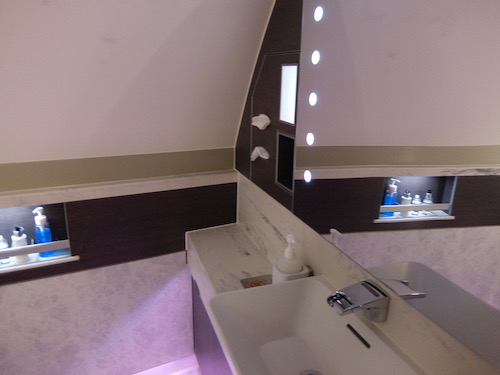 Singapore Airlines Suites bathroom.