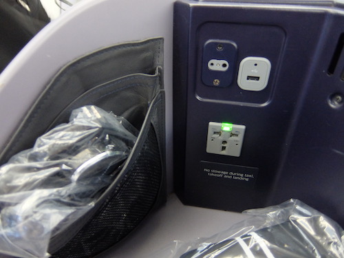 Connection options in your seat.