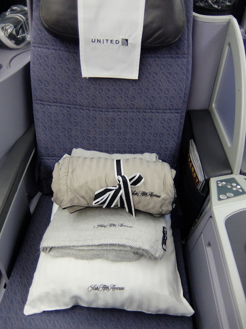 Saks Fifth Avenue bedding is provided upon boarding.