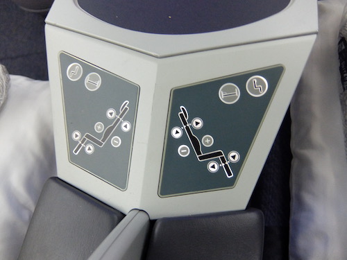 Seat controls to convert your bed to a fully flat bed.