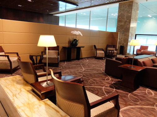 Lounge areas within the Singapore Airlines SilverKris First Class lounge