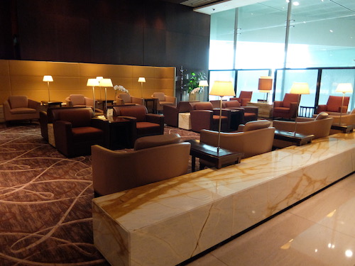 Lounge areas within the Singapore Airlines SilverKris First Class lounge