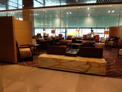 Lounge areas within the Singapore Airlines SilverKris First Class lounge