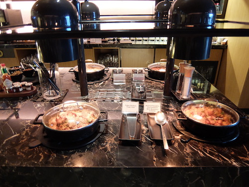 Fresh food and international favourites are available in the self serve buffet.