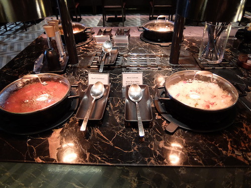 Fresh food and international favourites are available in the self serve buffet.