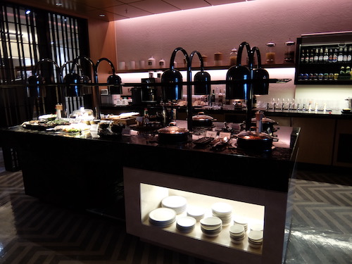 Fresh food and international favourites are available in the self serve buffet.