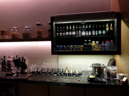 A fully stocked bar is available for self service.