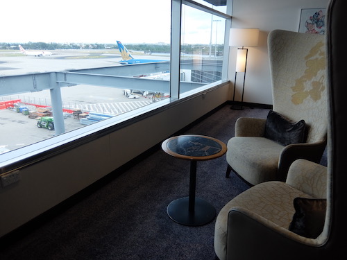 Views of the Tarmac from the SilverKris First Class Lounge