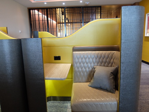 SilverKris First Class lounge, private work pods.