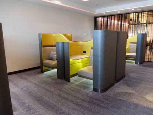 SilverKris First Class lounge, private work pods.
