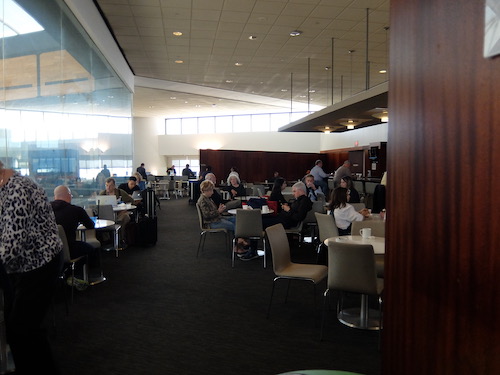 Seating in the United Club at Newark Airport