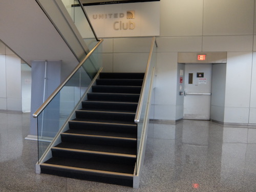 Entrance to the United Club at Newark Airport.