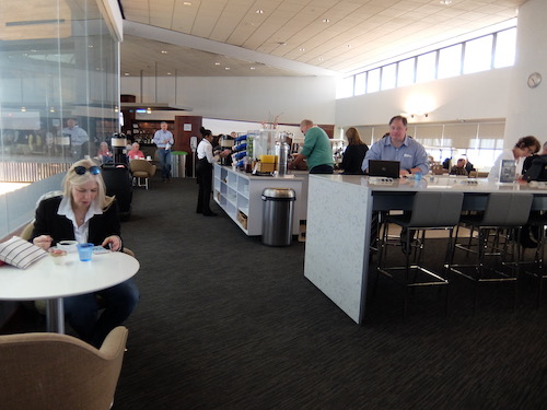 Seating in the United Club at Newark Airport