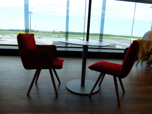 Views over the Tarmac of Vienna Airport from the Austrian Airlines Non-Schengen Area Lounge.
