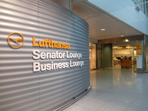 Entrance to the Lufthansa Business Class lounge, Munich