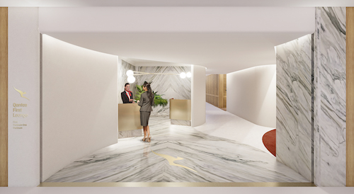 Qantas Singapore First Class Lounge Reception (artist impression)