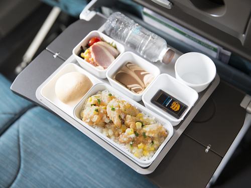Cathay Pacific Economy Hong Kong Flavours Menu - Fried fish with sweetcorn sauce on jasmine rice