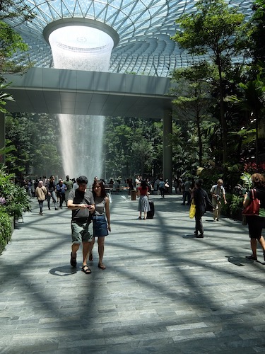 Viewing areas allow you to take in the waterfall from all 5 stories