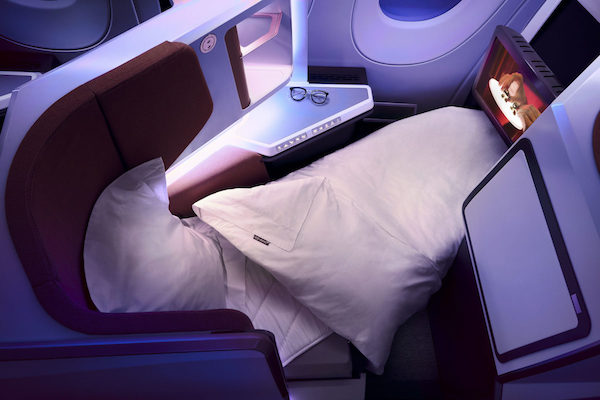 Fully flat beds onboard Virgin Atlantic's new A350