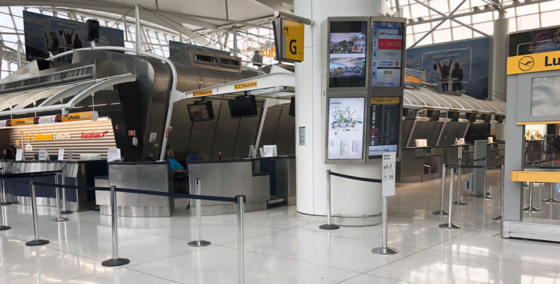Lufthansa dedicated Check-in and service desks