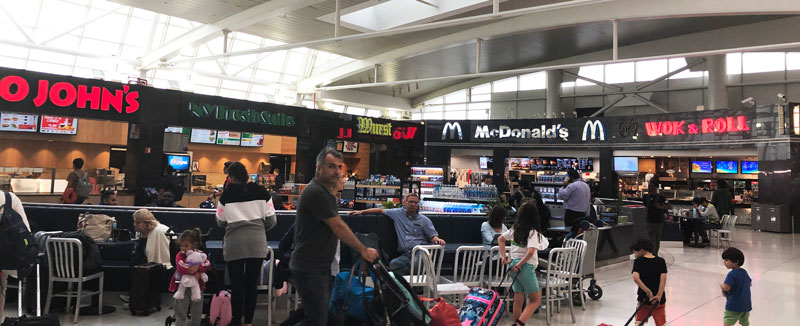 Food court outside security