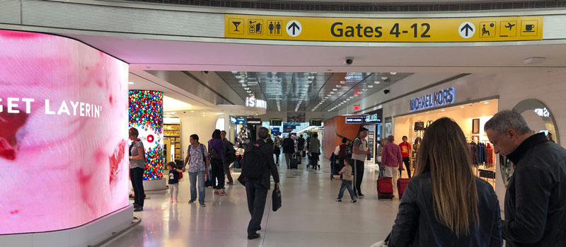 Through to the gates at JFK