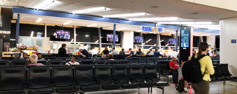Restaurant options after security at JFK