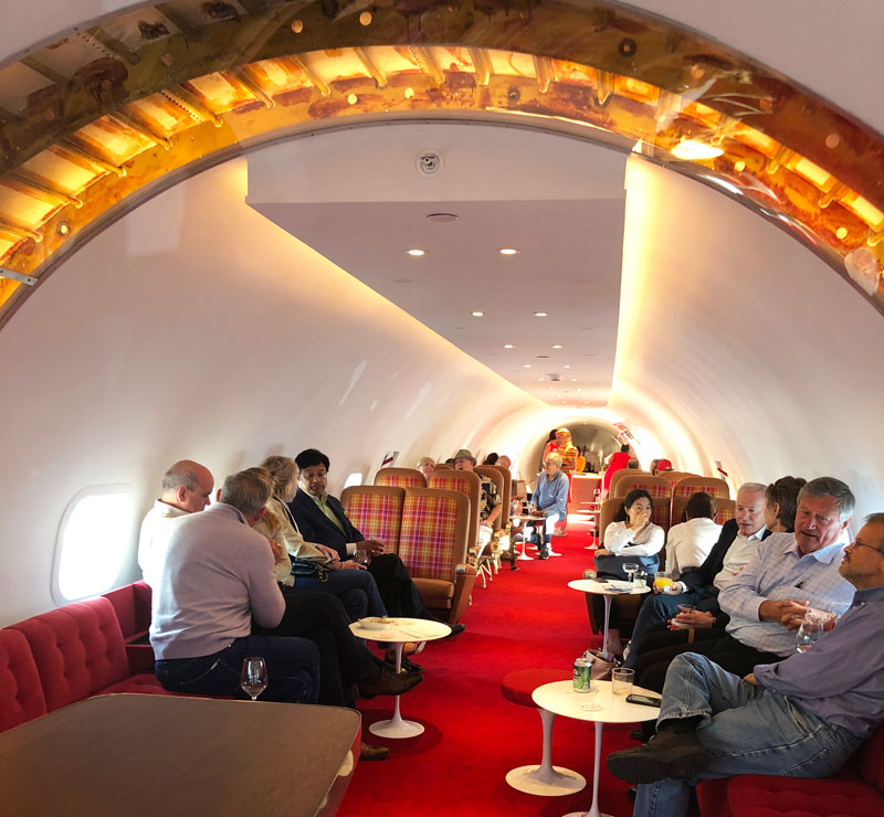Inside the refurbished Connie Plane