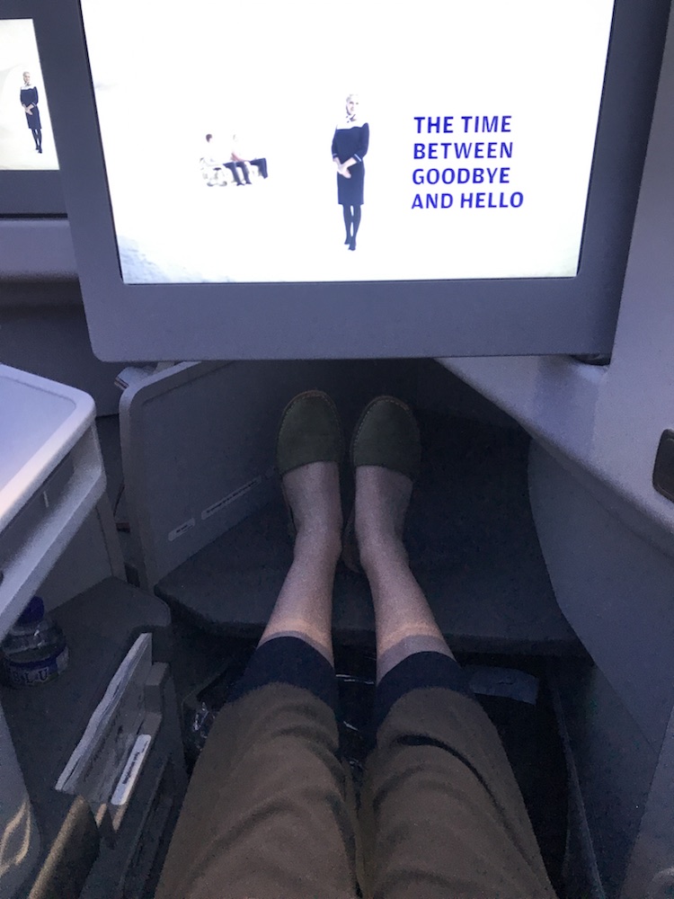 Finnair business class fully flat bed