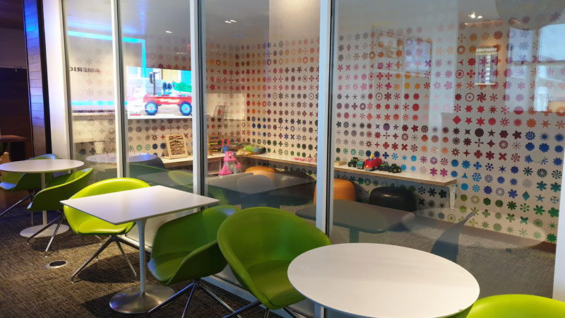 Family Zone inside the AMEX Lounge