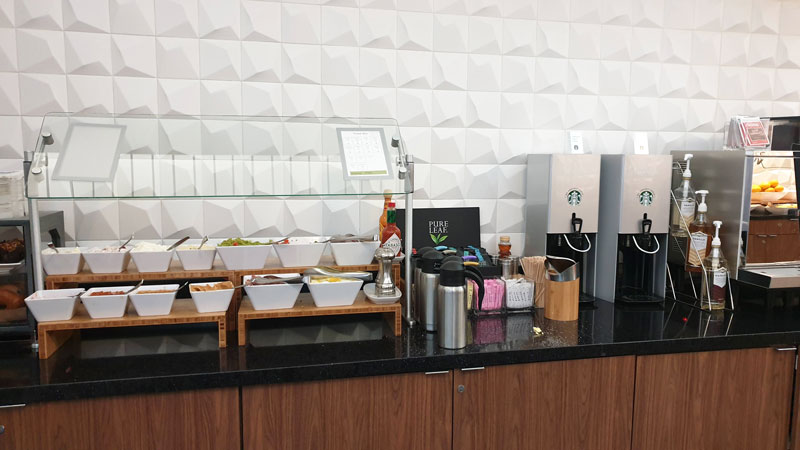 More condiments and coffee station