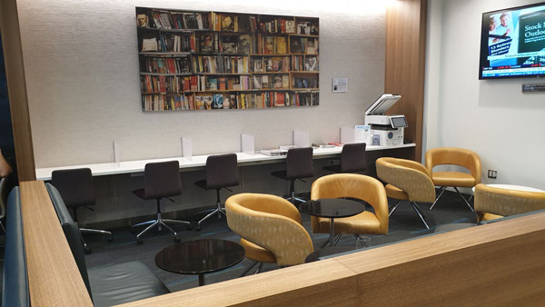 Work stations inside the lounge